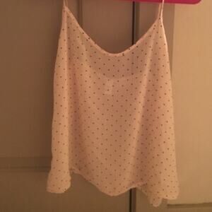 American Apparel see through polka dot chiffon